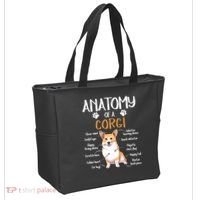 Funny Anatomy Corgi Dog Lover Gift Tote Bag thumb 2