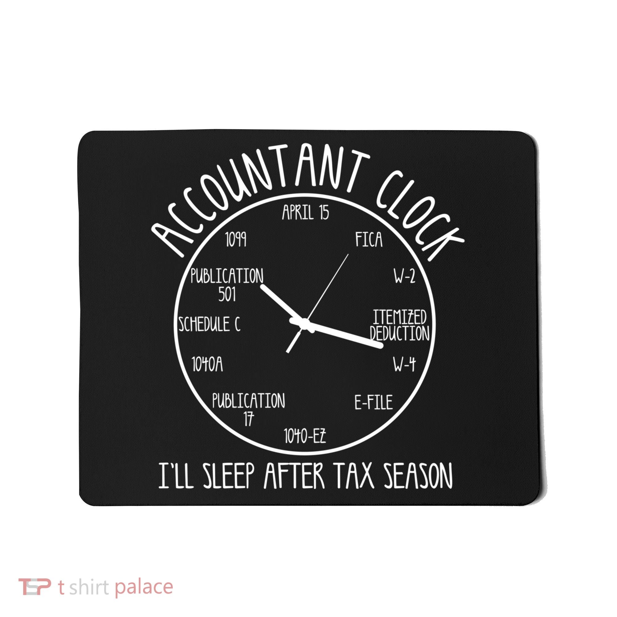 Funny Accountant Clock Gift For Cpa Accounting Men Women Cool Gift Mousepad