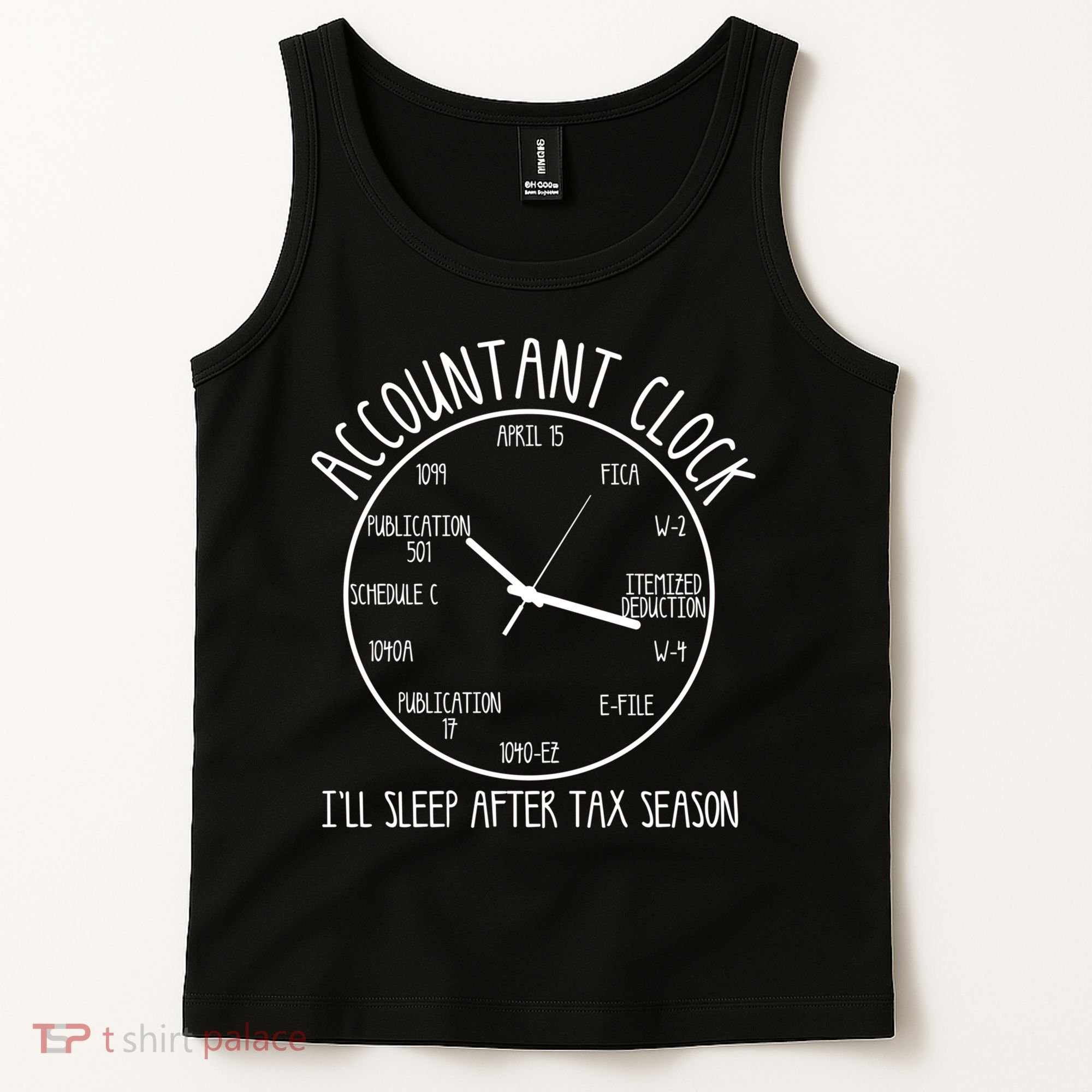 Funny Accountant Clock Gift For Cpa Accounting Men Women Cool Gift Tank Top