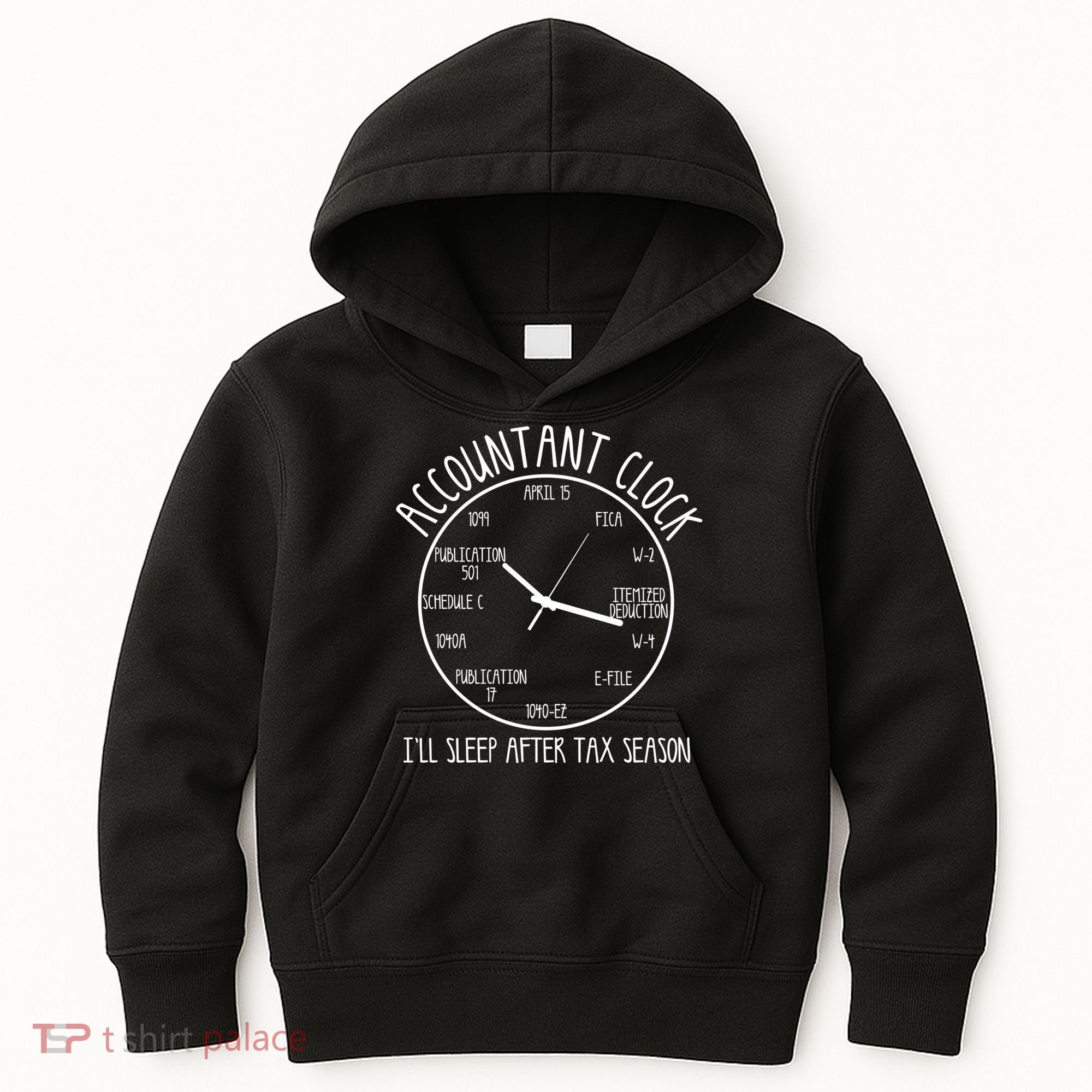 Funny Accountant Clock Gift For Cpa Accounting Men Women Cool Gift Kids Hoodie