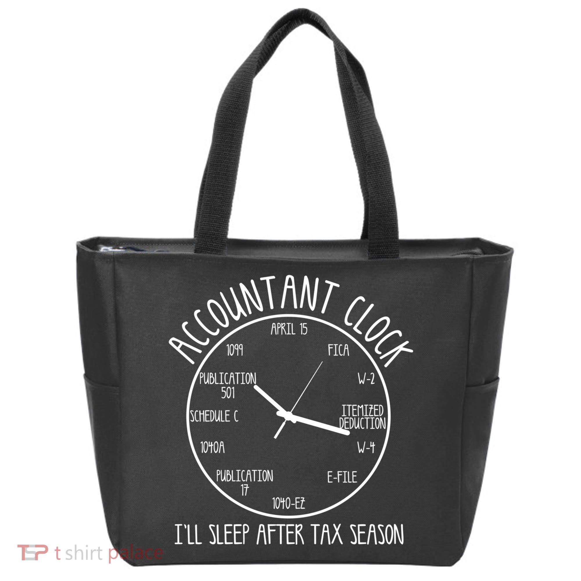 Funny Accountant Clock Gift For Cpa Accounting Men Women Cool Gift Tote Bag