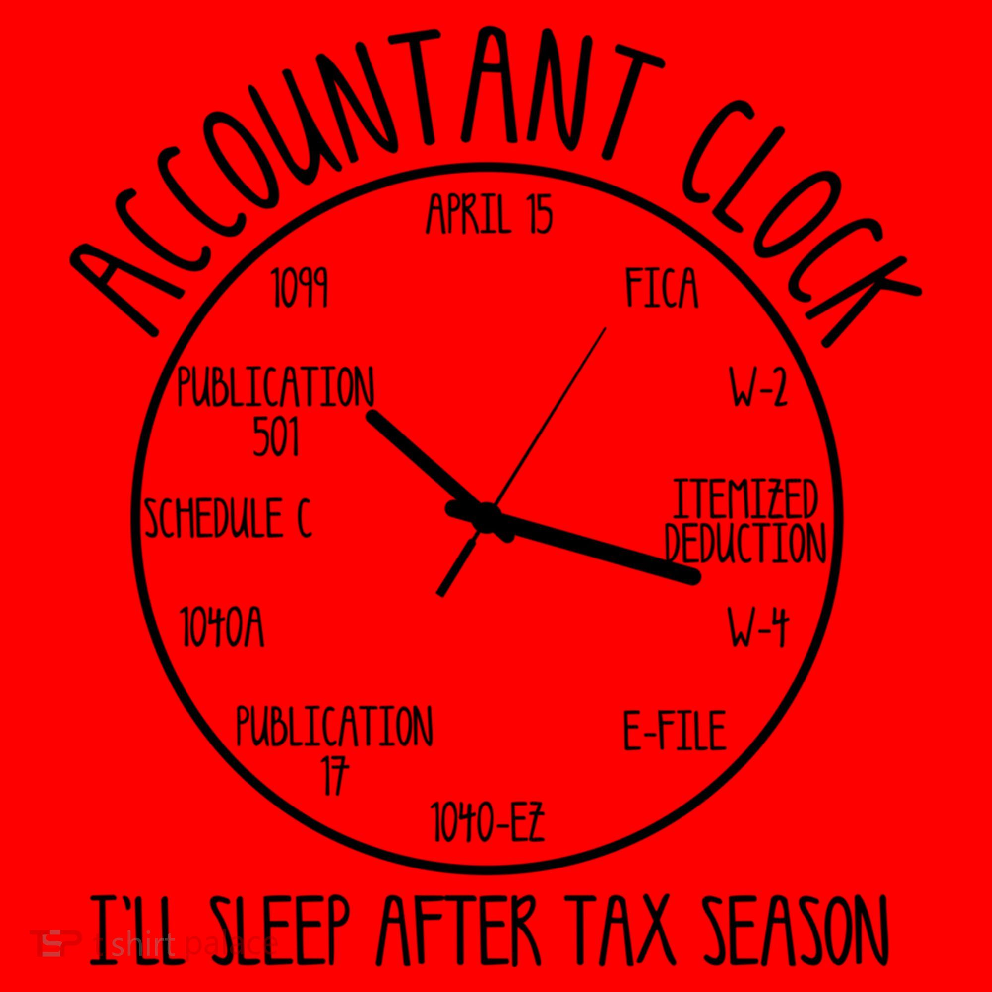 Funny Accountant Clock Gift For Cpa Accounting Men Women Cool Gift Santa Hat