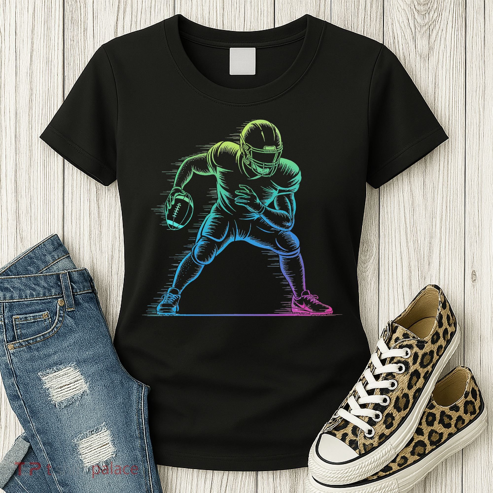 Football Apparel Center Player Coach Football Women's T-Shirt