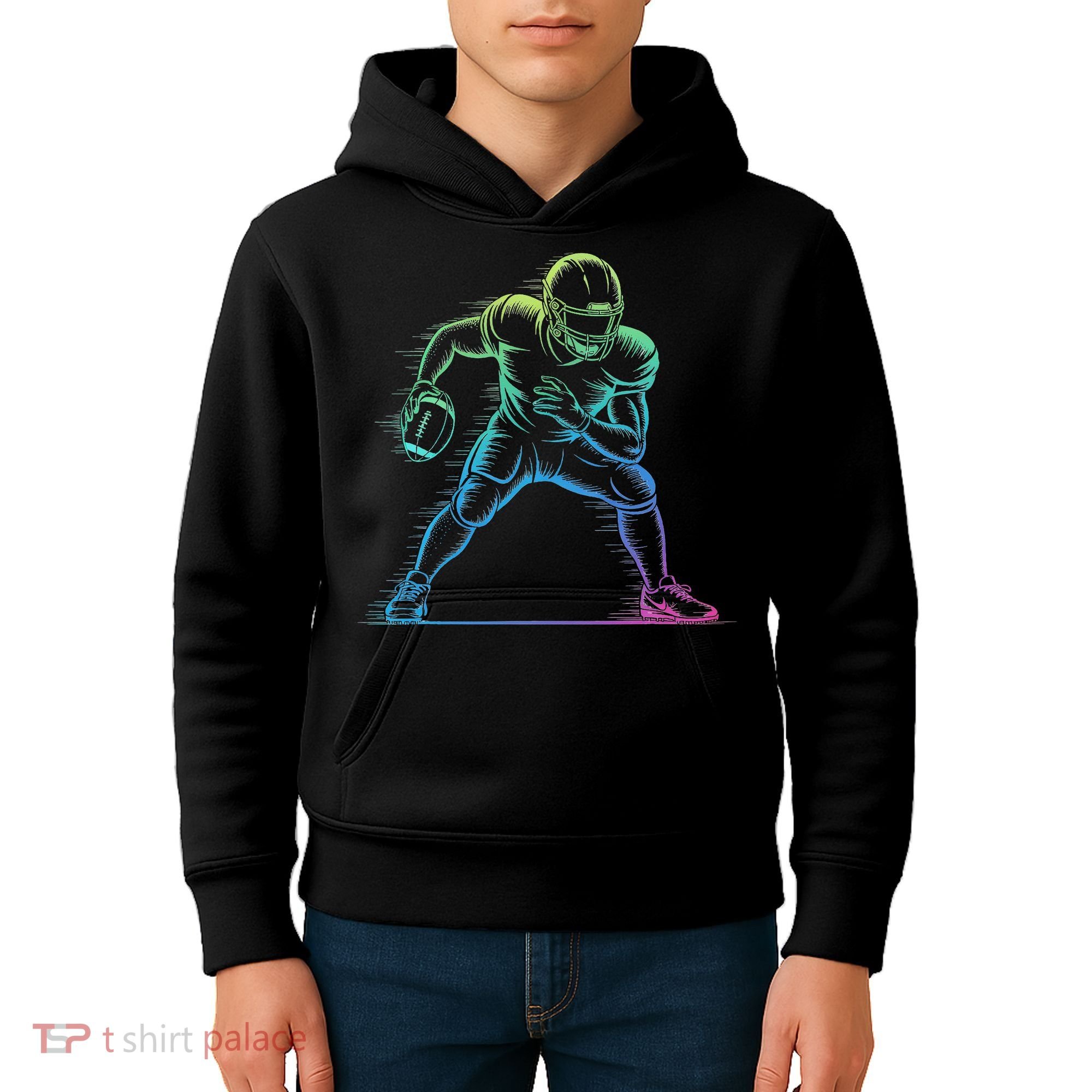 Football Apparel Center Player Coach Football Kids Hoodie