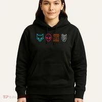 Fox Alien Castle Harp Mystic Icons Emblem Hoodie thumb 5