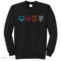 Fox Alien Castle Harp Mystic Icons Emblem Sweatshirt thumb 0
