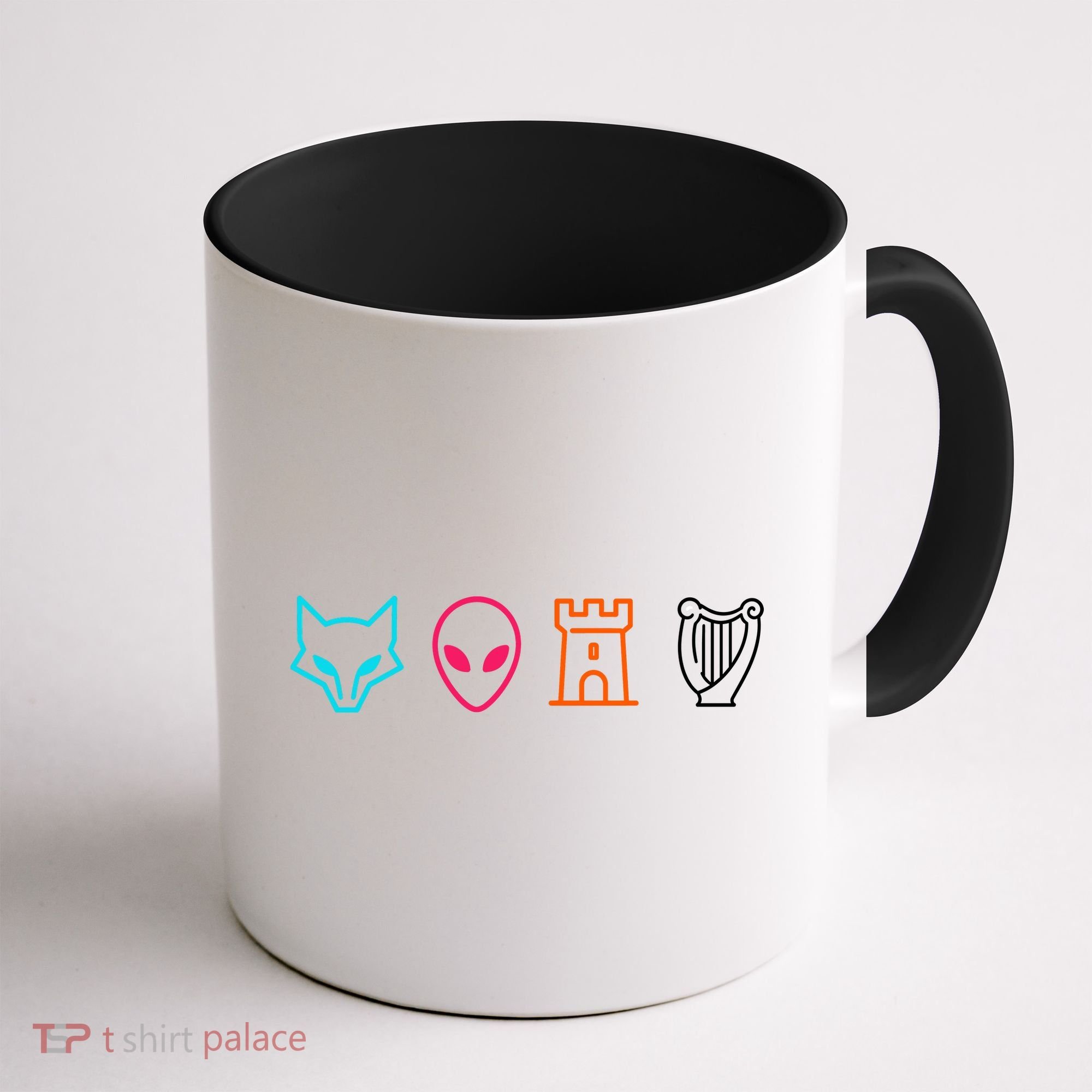 Fox Alien Castle Harp Mystic Icons Emblem Coffee Mug
