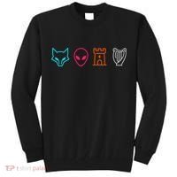 Fox Alien Castle Harp Mystic Icons Emblem Tall Sweatshirt thumb 0