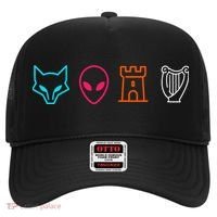 Fox Alien Castle Harp Mystic Icons Emblem Hat thumb 0