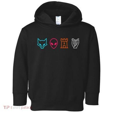 Fox Alien Castle Harp Mystic Icons Emblem Toddler Hoodie