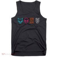 Fox Alien Castle Harp Mystic Icons Emblem Tank Top thumb 0