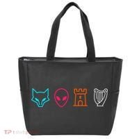 Fox Alien Castle Harp Mystic Icons Emblem Tote Bag thumb 0