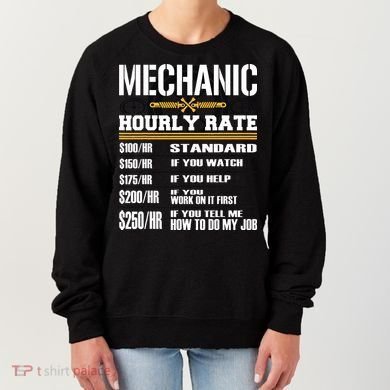 Funny Auto Car Mechanic Hourly Rate Best Gift Idea Women's Sweatshirt