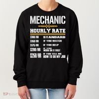 Funny Auto Car Mechanic Hourly Rate Best Gift Idea Women's Sweatshirt thumb 0