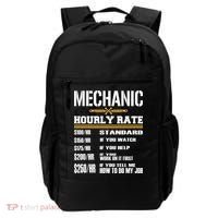Funny Auto Car Mechanic Hourly Rate Best Gift Idea Backpack thumb 0