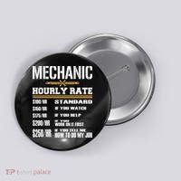 Funny Auto Car Mechanic Hourly Rate Best Gift Idea Button thumb 0