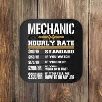Funny Auto Car Mechanic Hourly Rate Best Gift Idea Coaster thumb 0