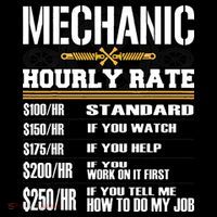 Funny Auto Car Mechanic Hourly Rate Best Gift Idea Women's Hoodie thumb 2