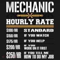 Funny Auto Car Mechanic Hourly Rate Best Gift Idea Mousepad thumb 1