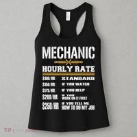 Funny Auto Car Mechanic Hourly Rate Best Gift Idea Women's Tank Top thumb 3