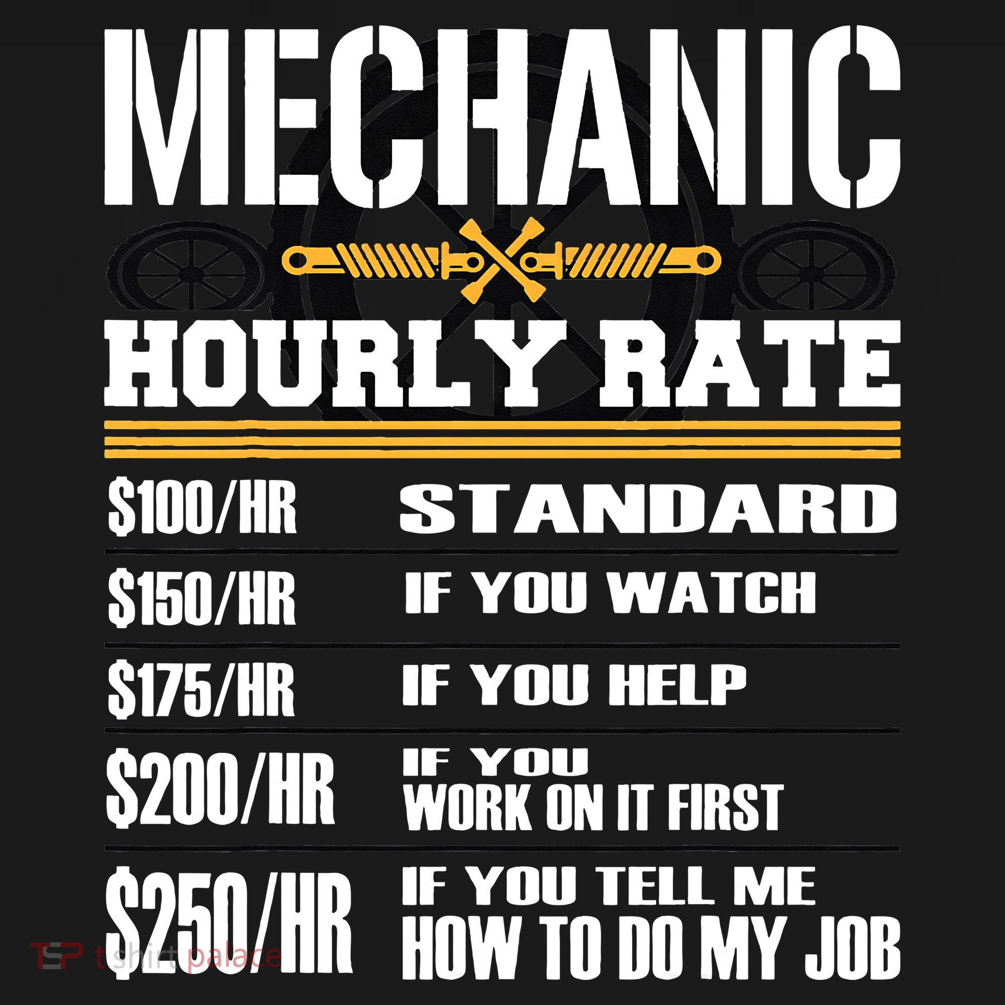 Funny Auto Car Mechanic Hourly Rate Best Gift Idea Women's Tank Top