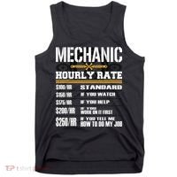Funny Auto Car Mechanic Hourly Rate Best Gift Idea Tank Top thumb 0