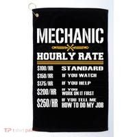 Funny Auto Car Mechanic Hourly Rate Best Gift Idea Golf Towel thumb 0