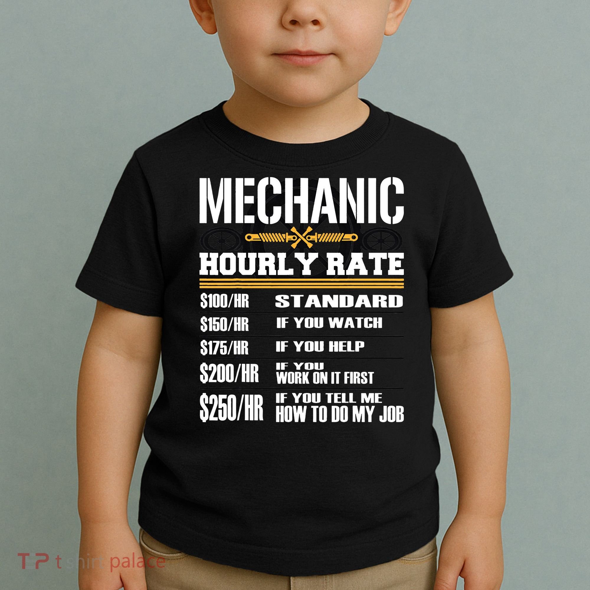 Funny Auto Car Mechanic Hourly Rate Best Gift Idea Toddler T-Shirt