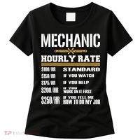 Funny Auto Car Mechanic Hourly Rate Best Gift Idea Women's T-Shirt thumb 0
