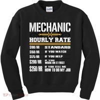 Funny Auto Car Mechanic Hourly Rate Best Gift Idea Kids Sweatshirt thumb 0