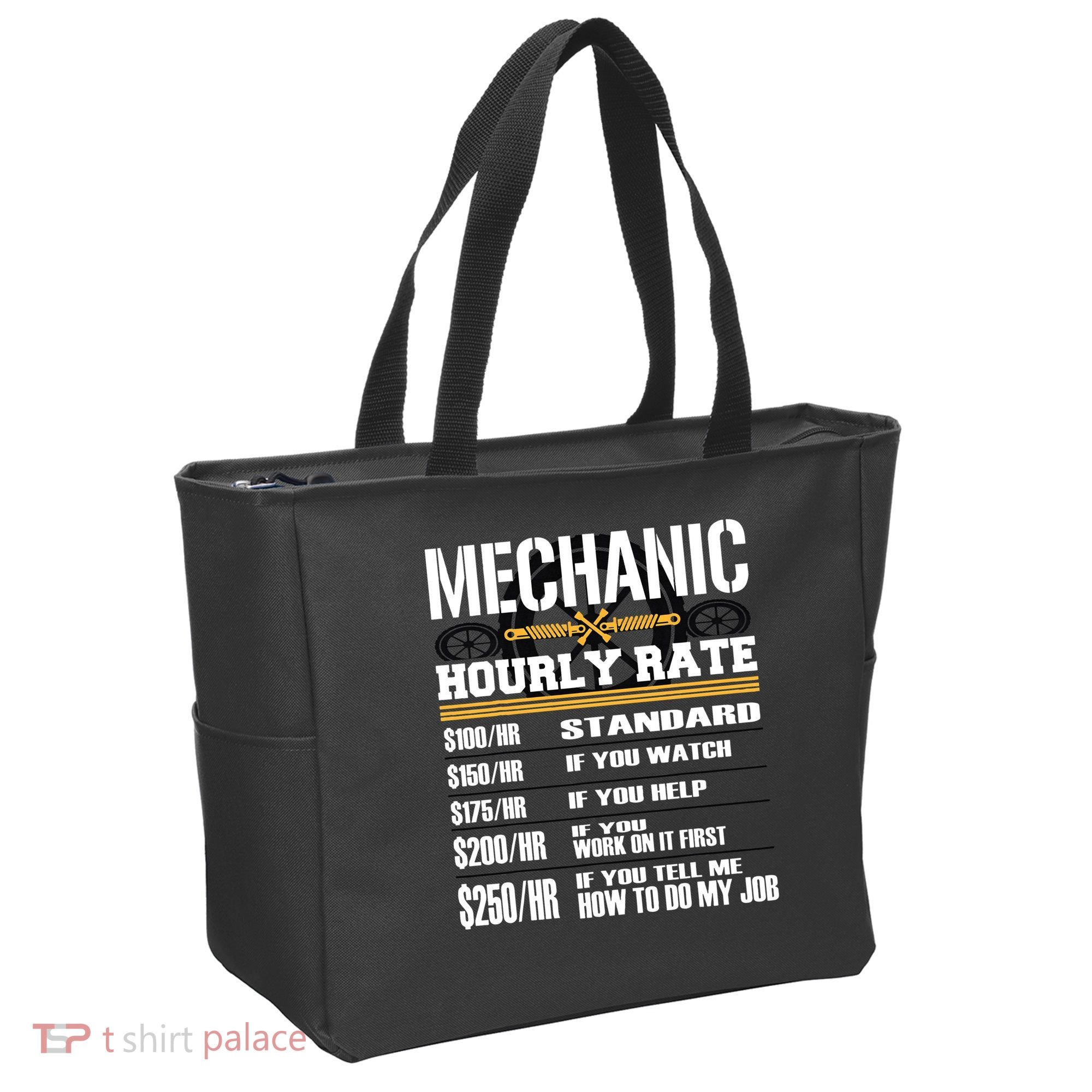 Funny Auto Car Mechanic Hourly Rate Best Gift Idea Tote Bag