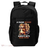 Funny A Clean Beaver Always Gets More Wood Backpack thumb 0
