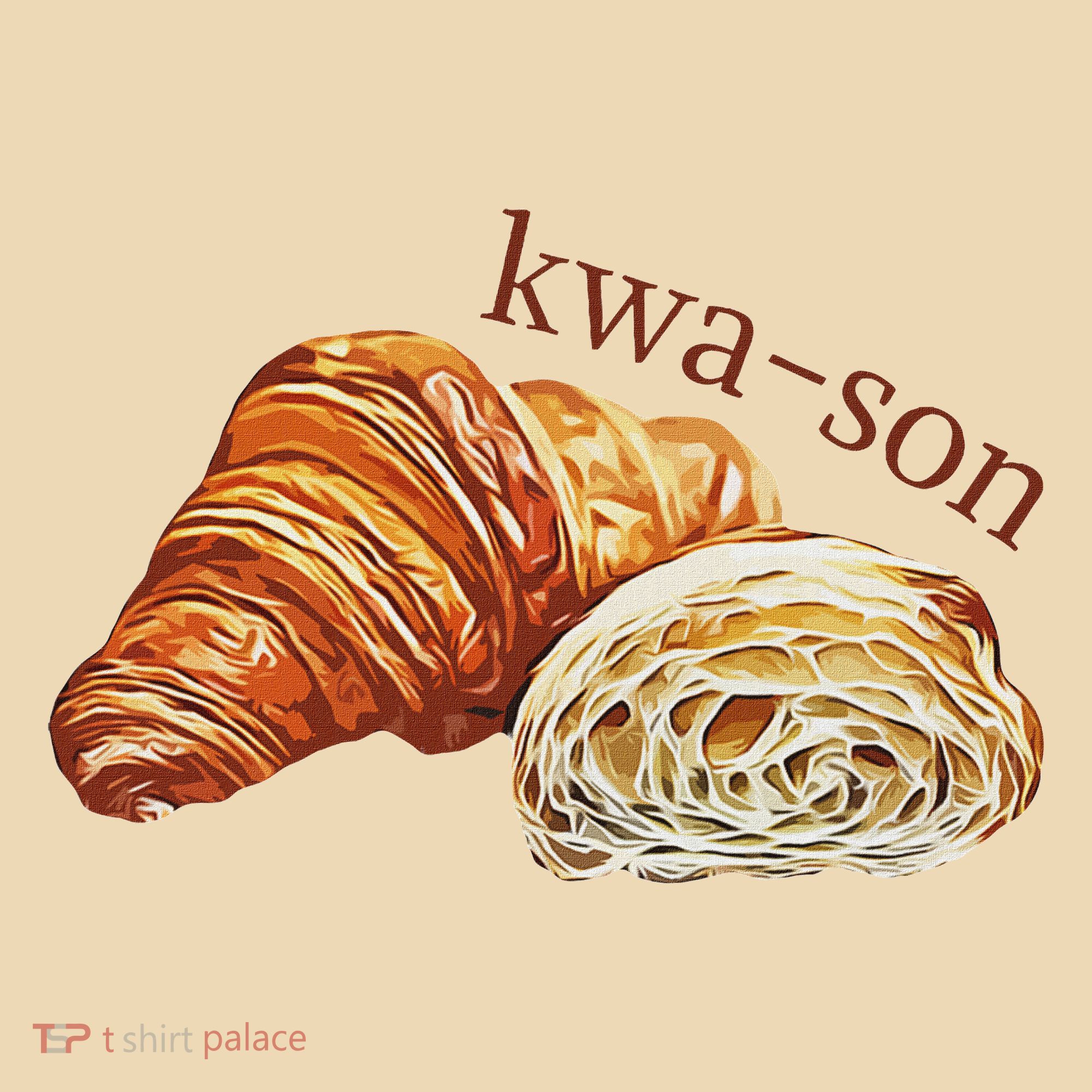 French Accents Croissant Lover Kwa Son Cute Funny Cotton Polyeste Tote Bag