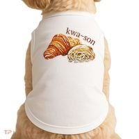 French Accents Croissant Lover Kwa Son Cute Funny Cotton Polyeste Doggie Tank thumb 0
