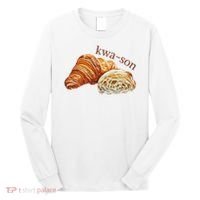 French Accents Croissant Lover Kwa Son Cute Funny Cotton Polyeste Long Sleeve Shirt thumb 0