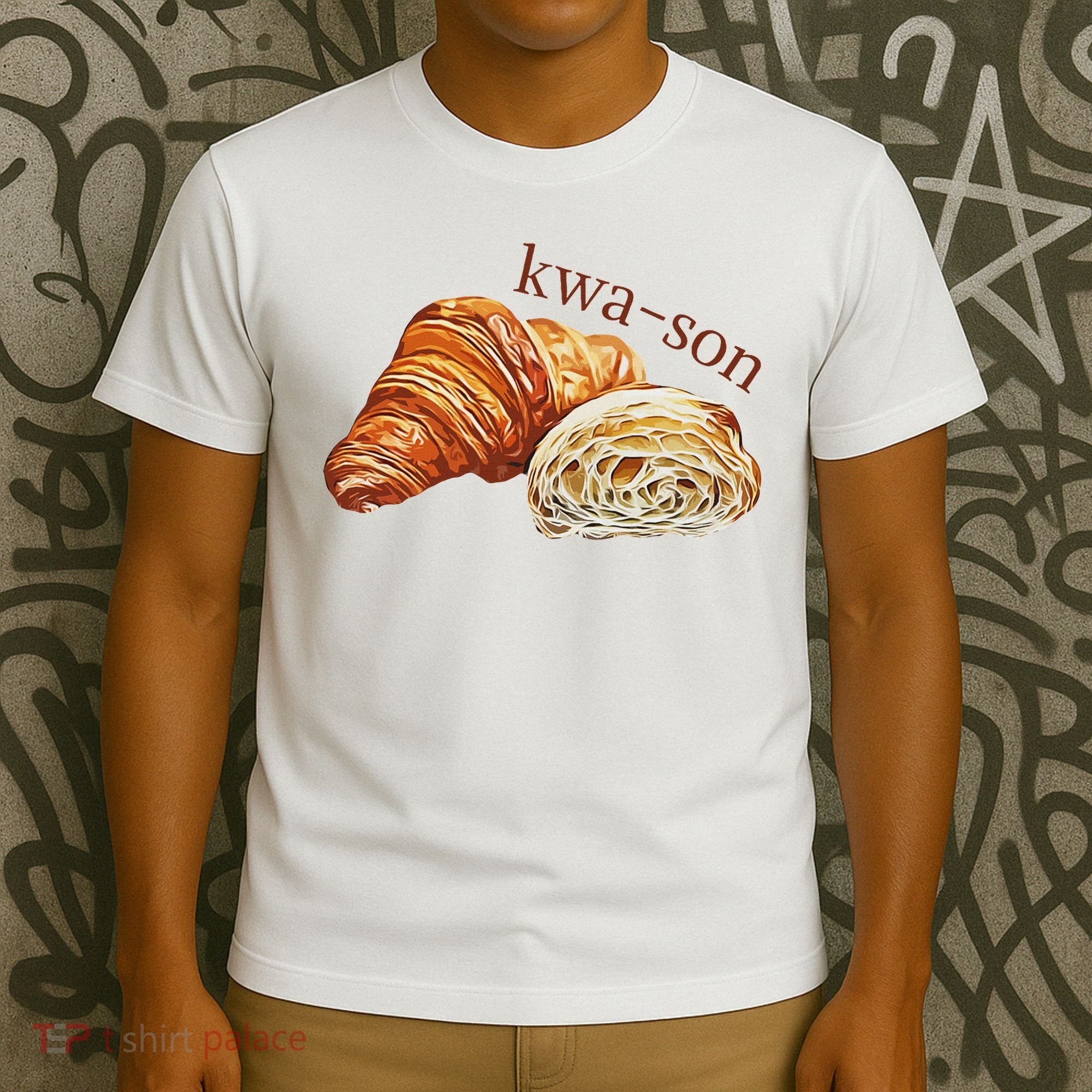 French Accents Croissant Lover Kwa Son Cute Funny Cotton Polyeste T-Shirt