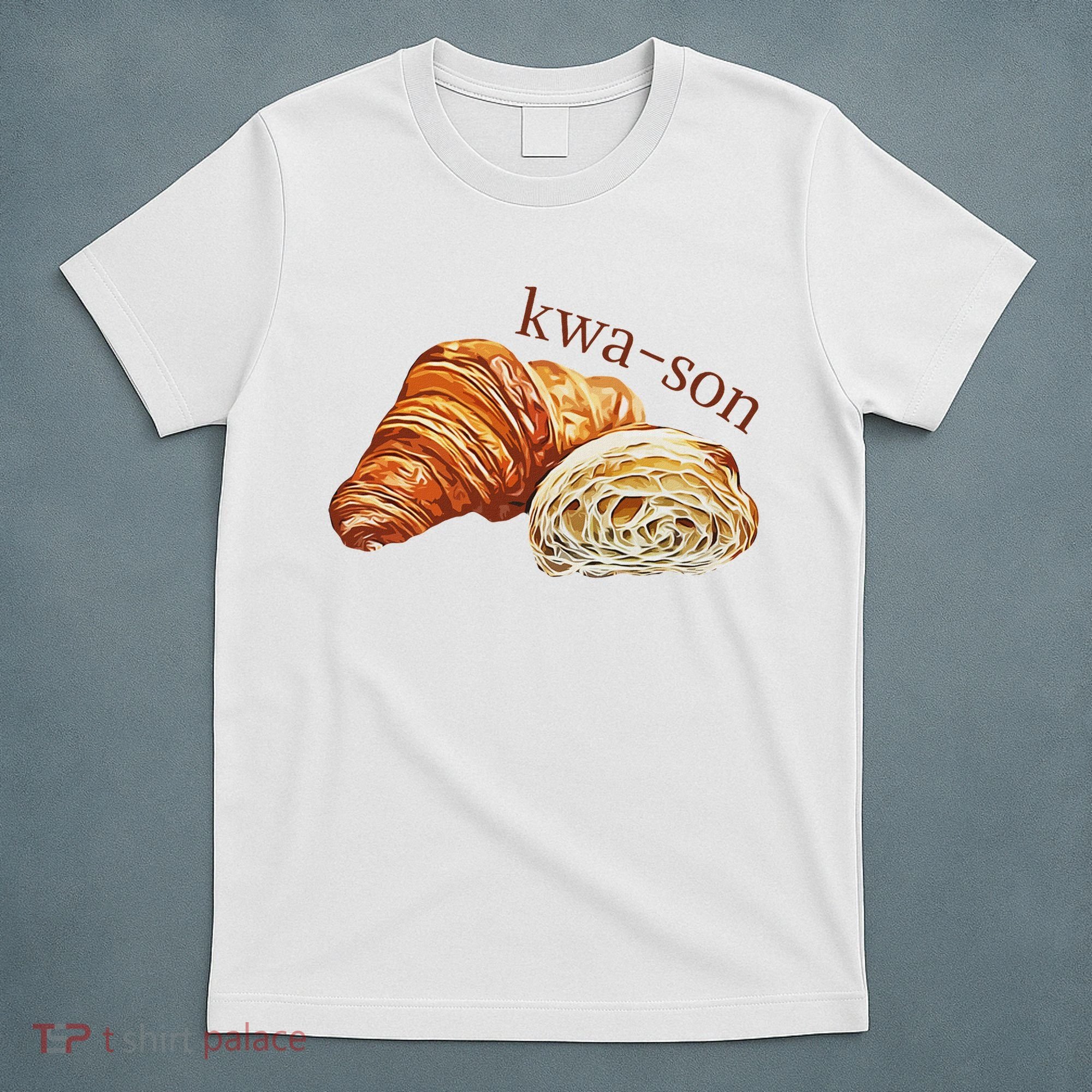French Accents Croissant Lover Kwa Son Cute Funny Cotton Polyeste T-Shirt