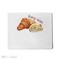 French Accents Croissant Lover Kwa Son Cute Funny Cotton Polyeste Mousepad thumb 0