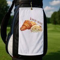 French Accents Croissant Lover Kwa Son Cute Funny Cotton Polyeste Golf Towel thumb 2