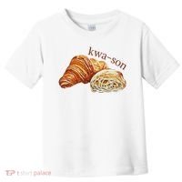 French Accents Croissant Lover Kwa Son Cute Funny Cotton Polyeste Toddler T-Shirt thumb 0