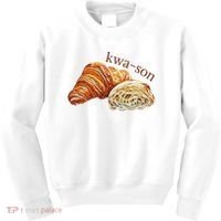French Accents Croissant Lover Kwa Son Cute Funny Cotton Polyeste Kids Sweatshirt thumb 0