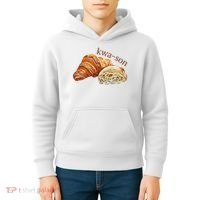 French Accents Croissant Lover Kwa Son Cute Funny Cotton Polyeste Kids Hoodie thumb 4