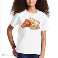 French Accents Croissant Lover Kwa Son Cute Funny Cotton Polyeste Kids T-Shirt thumb 2