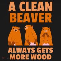 Funny A Clean Beaver Always Gets More Wood Joke Sarcastic Women's Hoodie thumb 2
