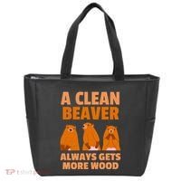 Funny A Clean Beaver Always Gets More Wood Joke Sarcastic Tote Bag thumb 0
