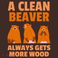 Funny A Clean Beaver Always Gets More Wood Joke Sarcastic Mousepad thumb 1