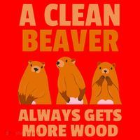 Funny A Clean Beaver Always Gets More Wood Joke Sarcastic Santa Hat thumb 1