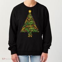 Funny Alligator Christmas Tree Crocodile Xmas Women's Sweatshirt thumb 0
