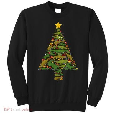 Funny Alligator Christmas Tree Crocodile Xmas Sweatshirt