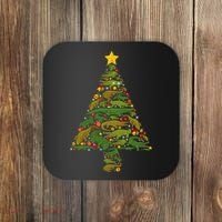 Funny Alligator Christmas Tree Crocodile Xmas Coaster thumb 0